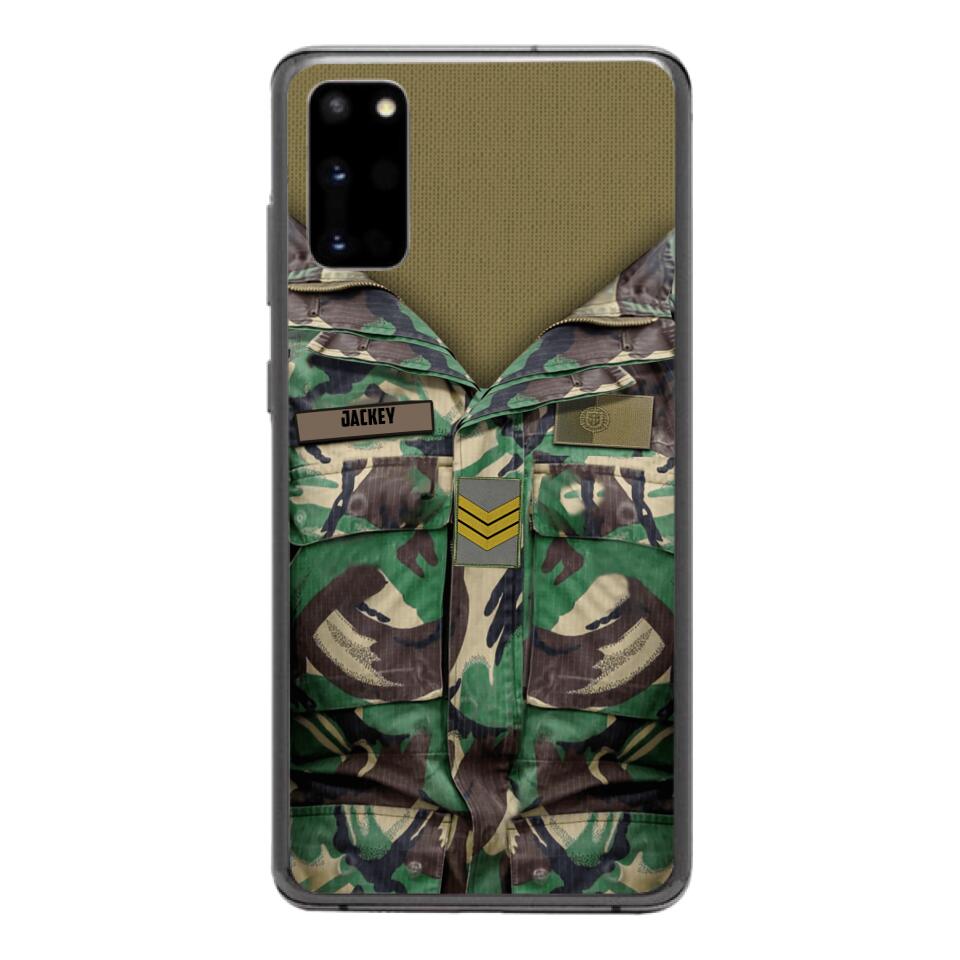 Personalized Portuguese Army Camo Phone Case Printed 22MAR-HQ30