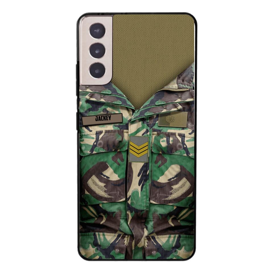 Personalized Portuguese Army Camo Phone Case Printed 22MAR-HQ30