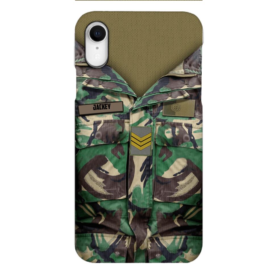 Personalized Portuguese Army Camo Phone Case Printed 22MAR-HQ30