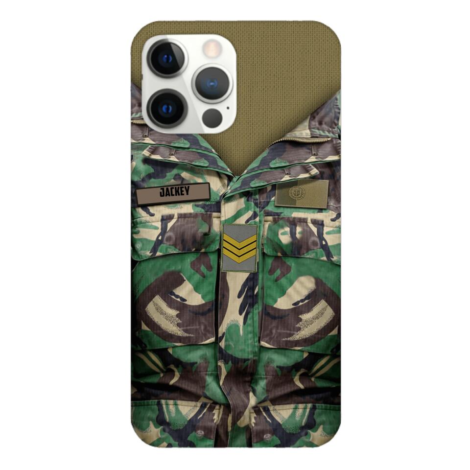 Personalized Portuguese Army Camo Phone Case Printed 22MAR-HQ30