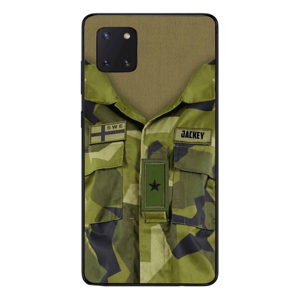 Personalized Swedish Army Camo Phone Case Printed 22MAR-HQ30