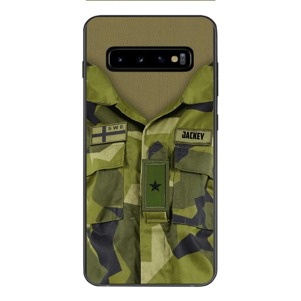 Personalized Swedish Army Camo Phone Case Printed 22MAR-HQ30