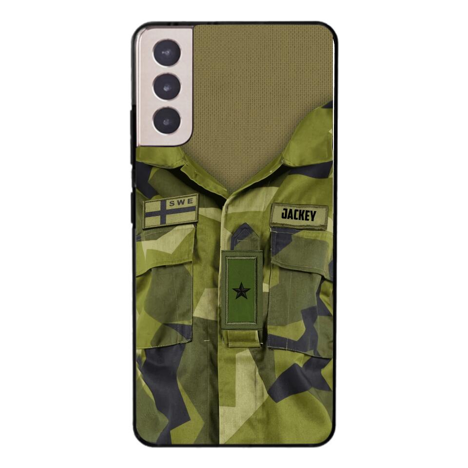 Personalized Swedish Army Camo Phone Case Printed 22MAR-HQ30