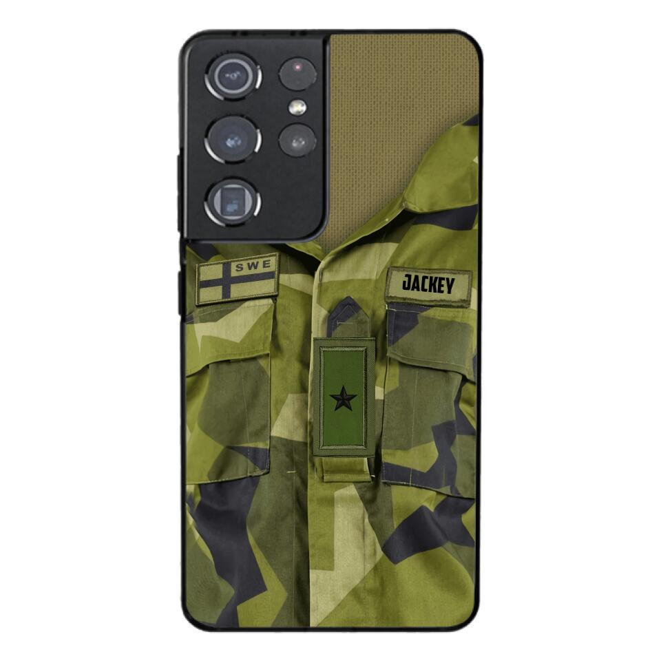 Personalized Swedish Army Camo Phone Case Printed 22MAR-HQ30
