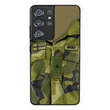 Personalized Swedish Army Camo Phone Case Printed 22MAR-HQ30