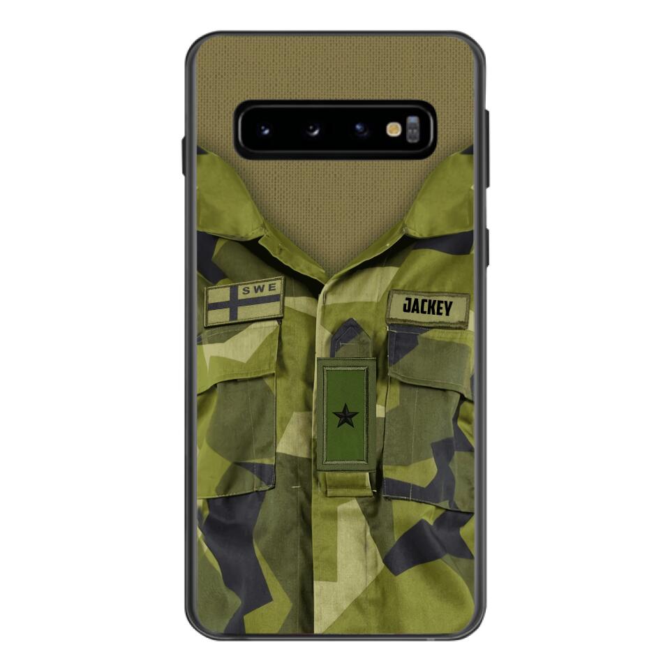 Personalized Swedish Army Camo Phone Case Printed 22MAR-HQ30