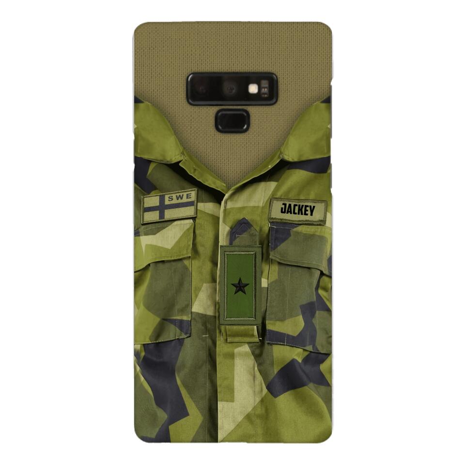 Personalized Swedish Army Camo Phone Case Printed 22MAR-HQ30