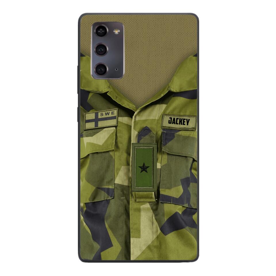 Personalized Swedish Army Camo Phone Case Printed 22MAR-HQ30