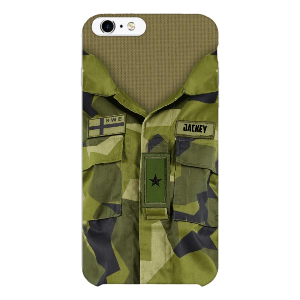 Personalized Swedish Army Camo Phone Case Printed 22MAR-HQ30