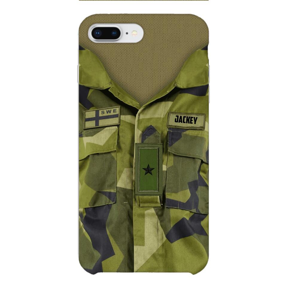 Personalized Swedish Army Camo Phone Case Printed 22MAR-HQ30