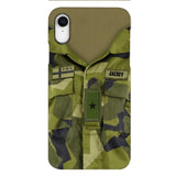 Personalized Swedish Army Camo Phone Case Printed 22MAR-HQ30