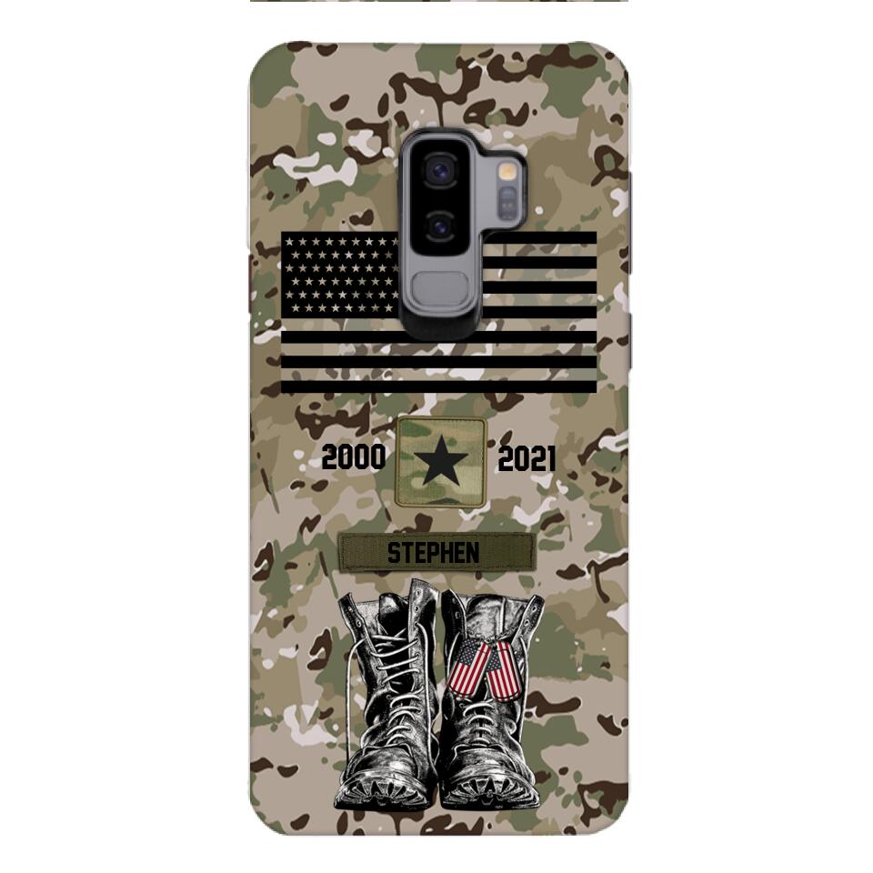 Personalized U.S Army Camo Phone Case Printed QTDT3003