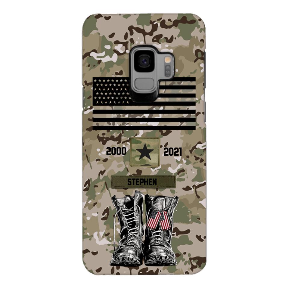Personalized U.S Army Camo Phone Case Printed QTDT3003