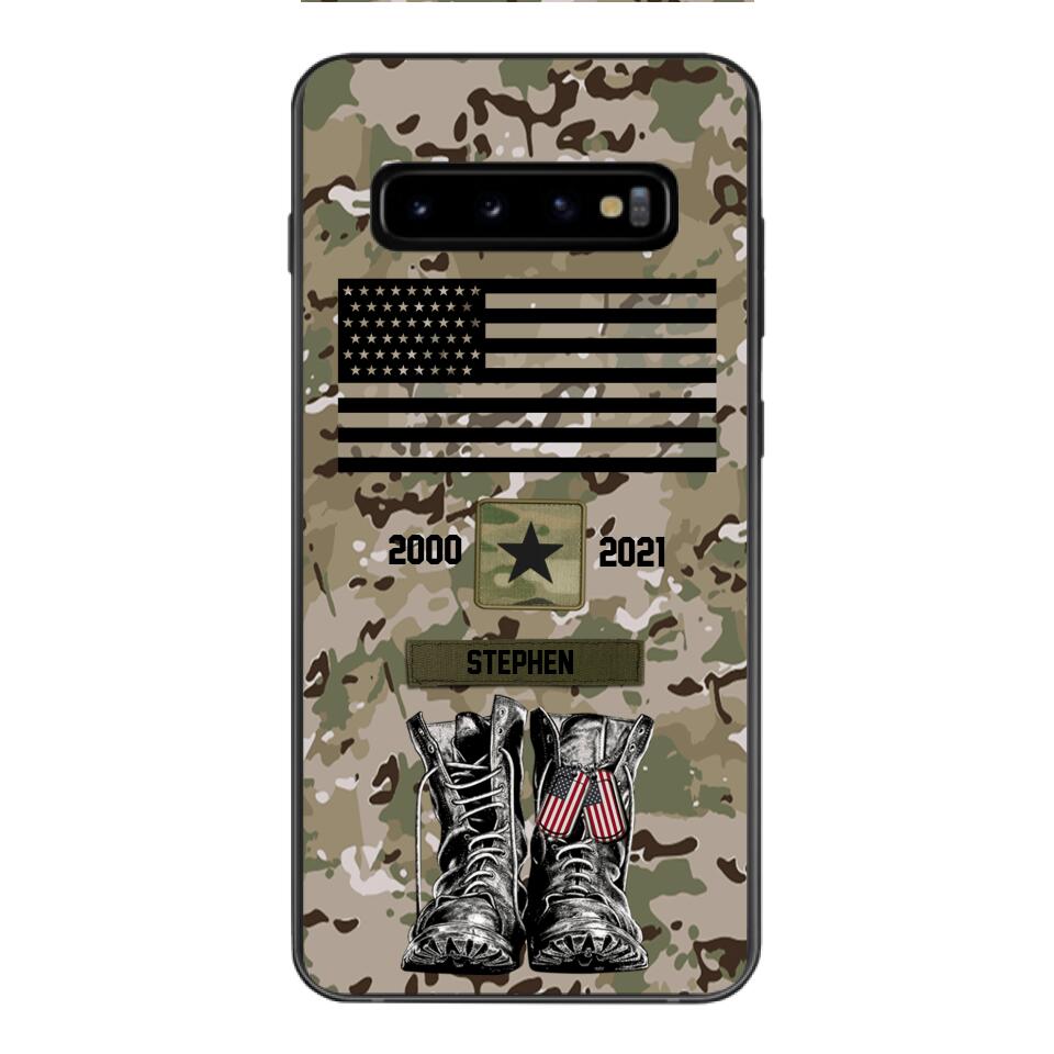 Personalized U.S Army Camo Phone Case Printed QTDT3003