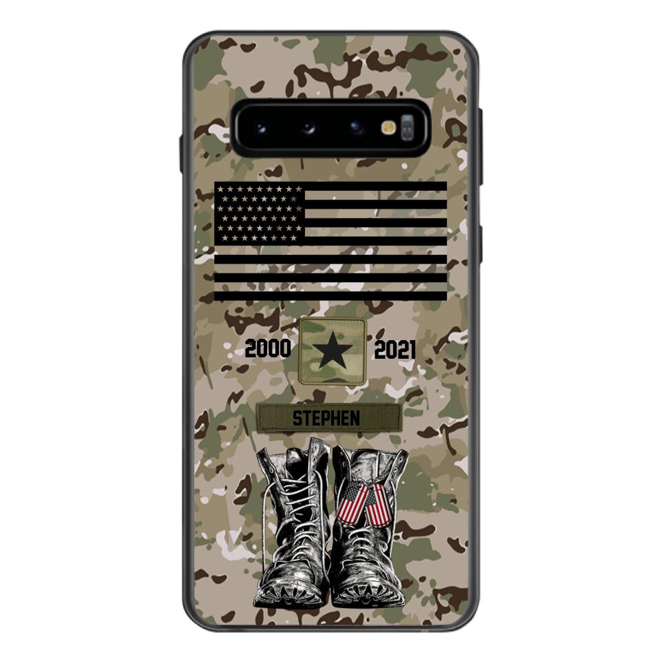 Personalized U.S Army Camo Phone Case Printed QTDT3003