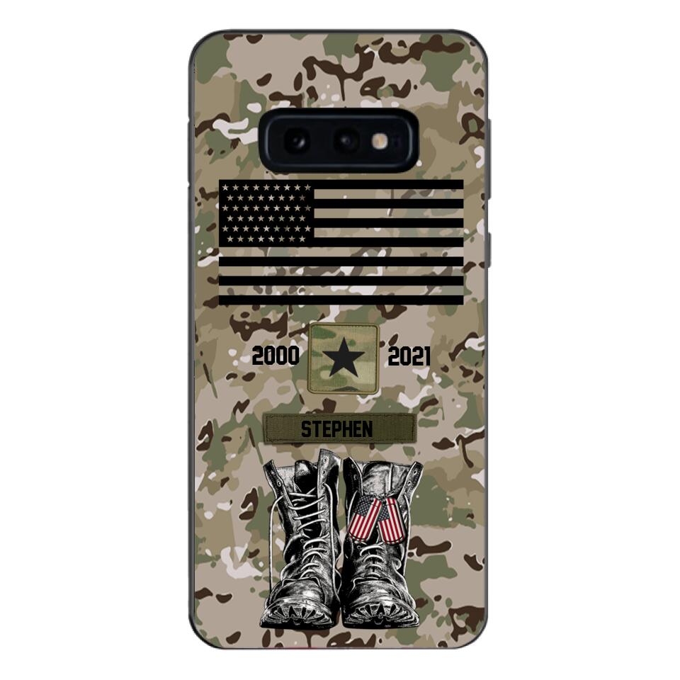 Personalized U.S Army Camo Phone Case Printed QTDT3003