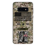 Personalized U.S Army Camo Phone Case Printed QTDT3003
