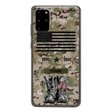 Personalized U.S Army Camo Phone Case Printed QTDT3003