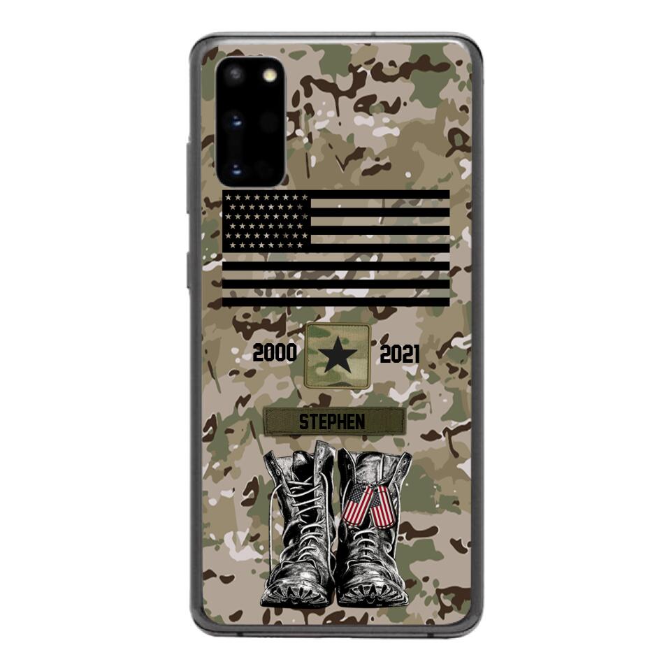 Personalized U.S Army Camo Phone Case Printed QTDT3003