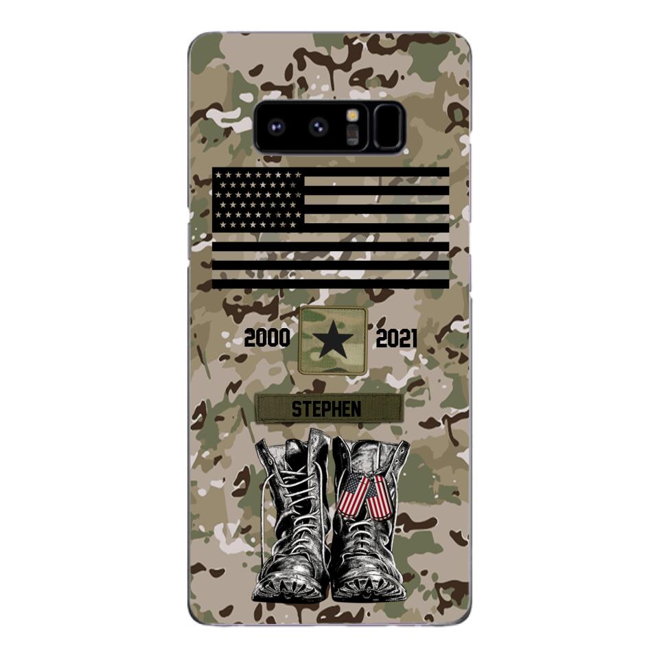 Personalized U.S Army Camo Phone Case Printed QTDT3003