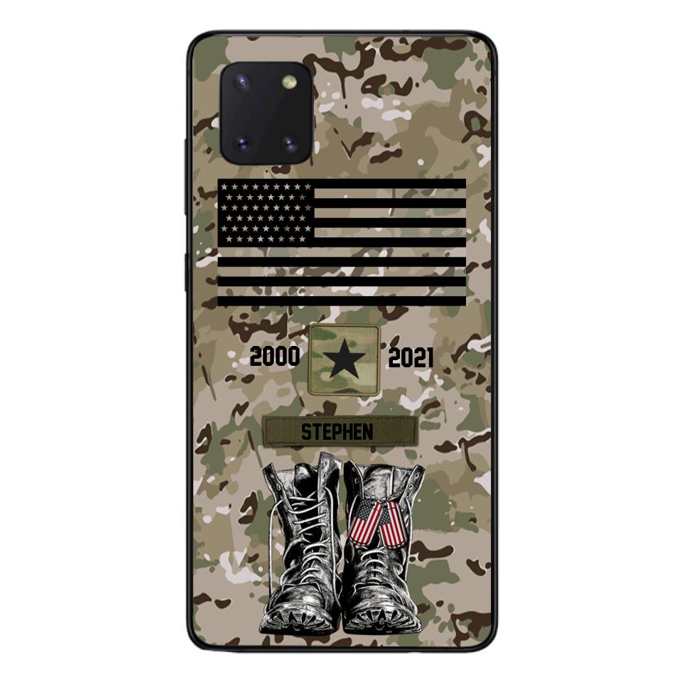Personalized U.S Army Camo Phone Case Printed QTDT3003