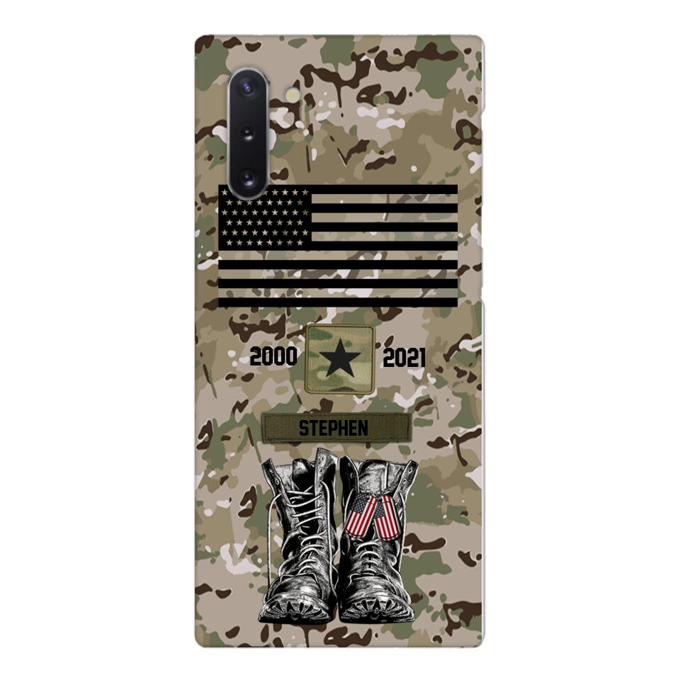 Personalized U.S Army Camo Phone Case Printed QTDT3003
