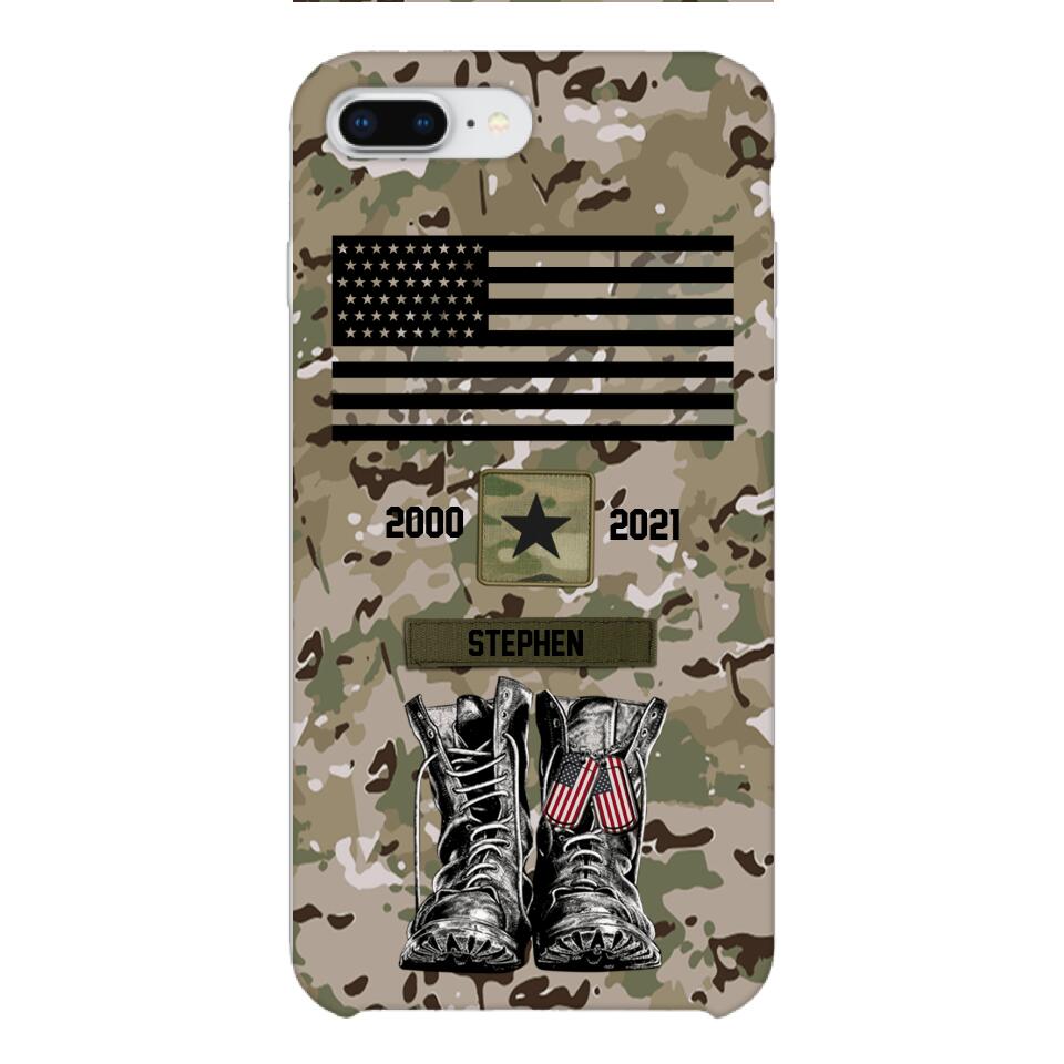 Personalized U.S Army Camo Phone Case Printed QTDT3003