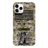 Personalized U.S Army Camo Phone Case Printed QTDT3003