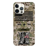 Personalized U.S Army Camo Phone Case Printed QTDT3003