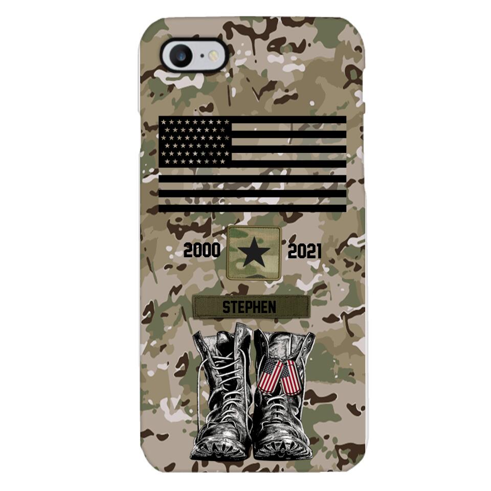 Personalized U.S Army Camo Phone Case Printed QTDT3003