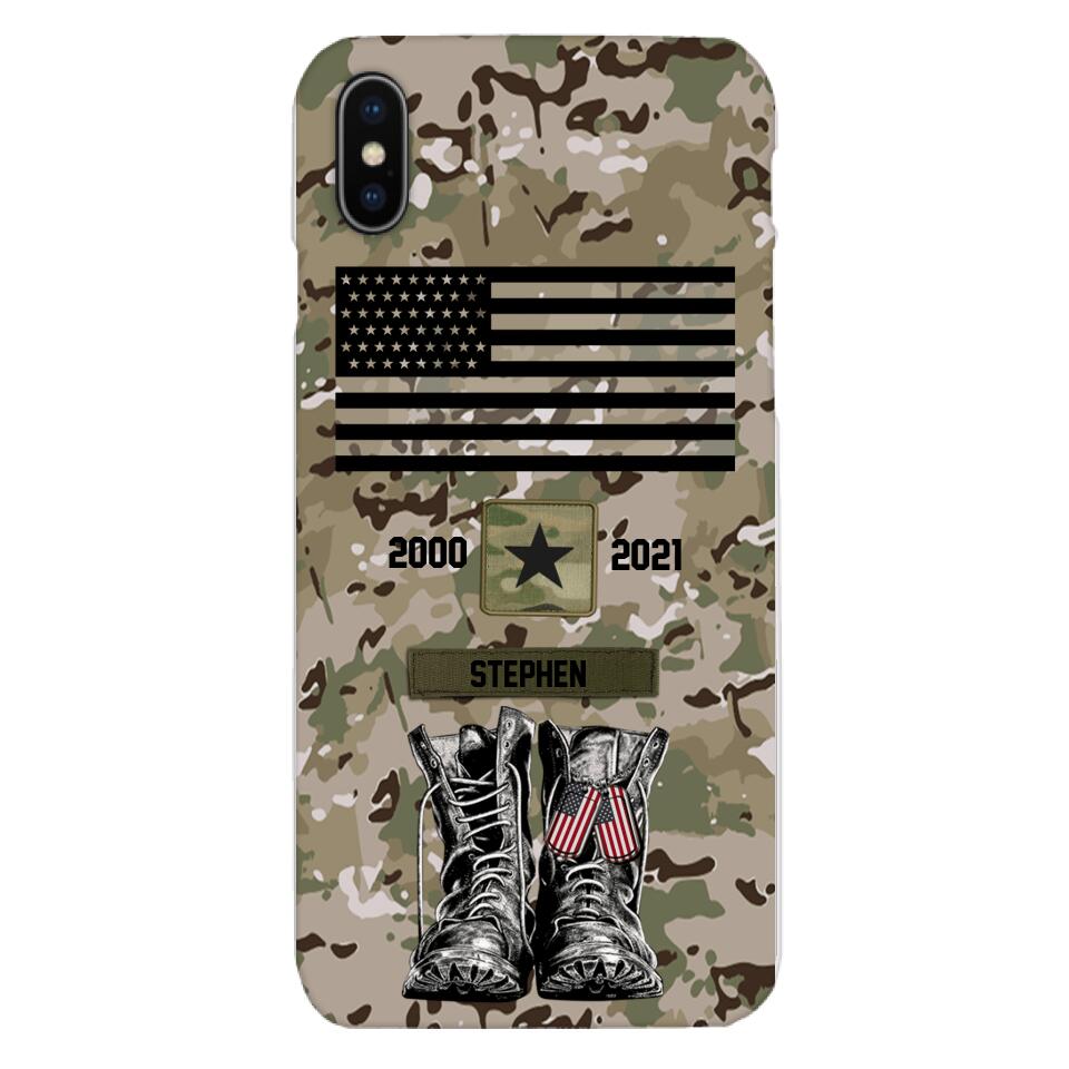 Personalized U.S Army Camo Phone Case Printed QTDT3003