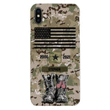 Personalized U.S Army Camo Phone Case Printed QTDT3003
