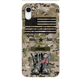 Personalized U.S Army Camo Phone Case Printed QTDT3003