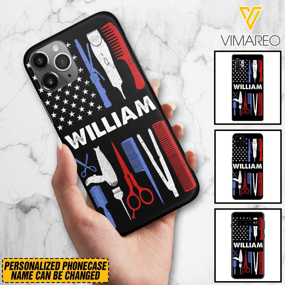 Personalized Barber Flag US Phone Case Printed M3Q 3003