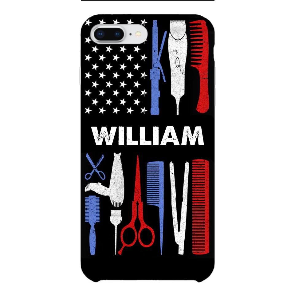 Personalized Barber Flag US Phone Case Printed M3Q 3003