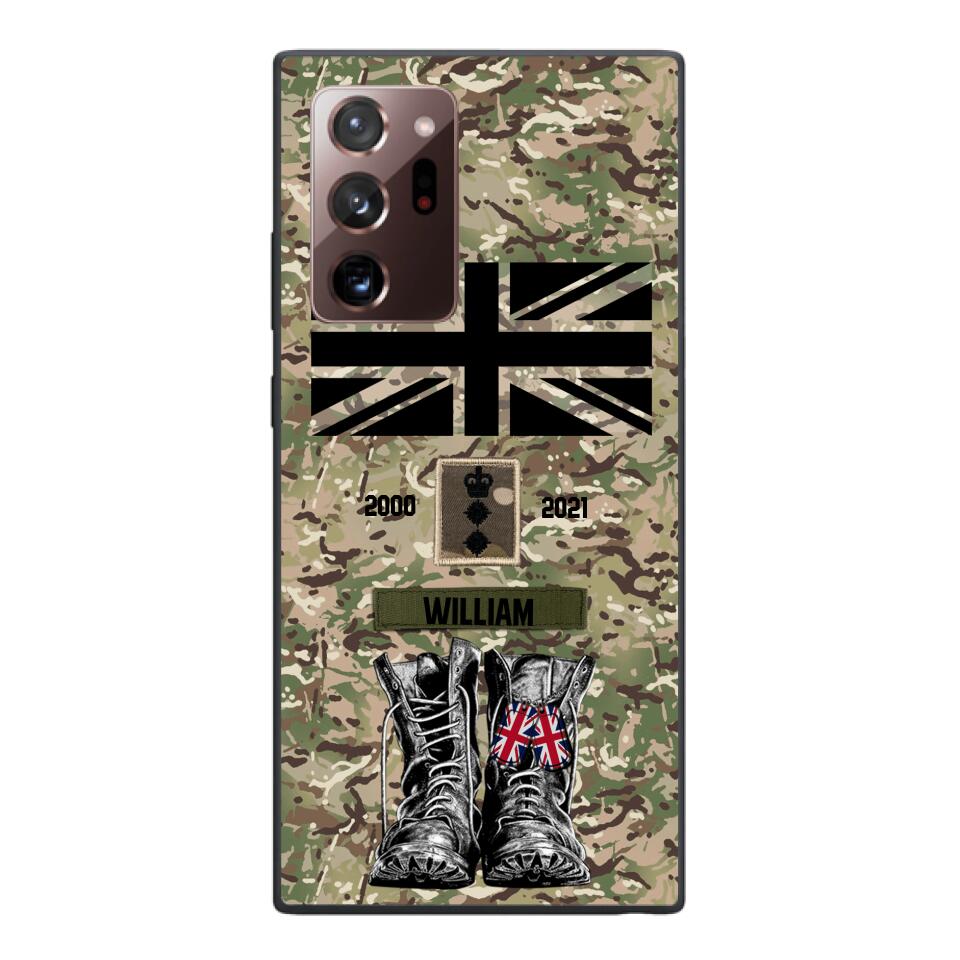 Personalized UK Army Camo Phone Case Printed QTDT3003