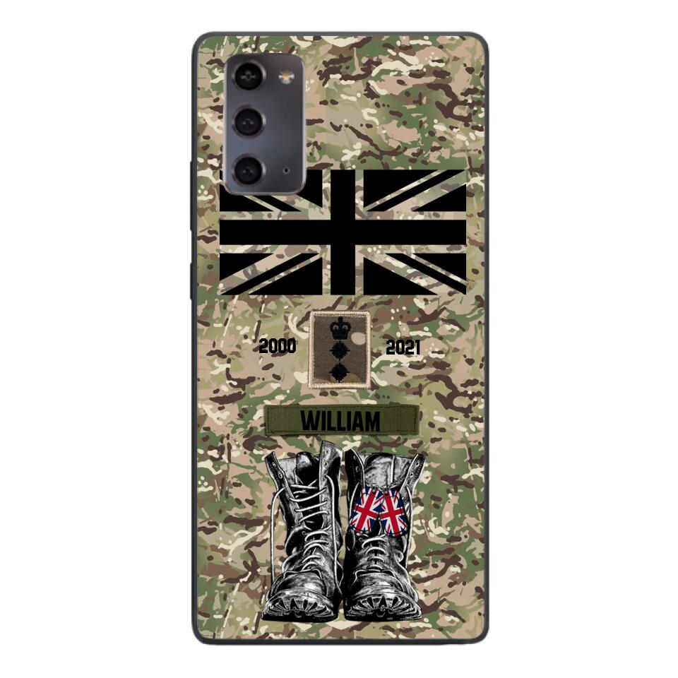 Personalized UK Army Camo Phone Case Printed QTDT3003