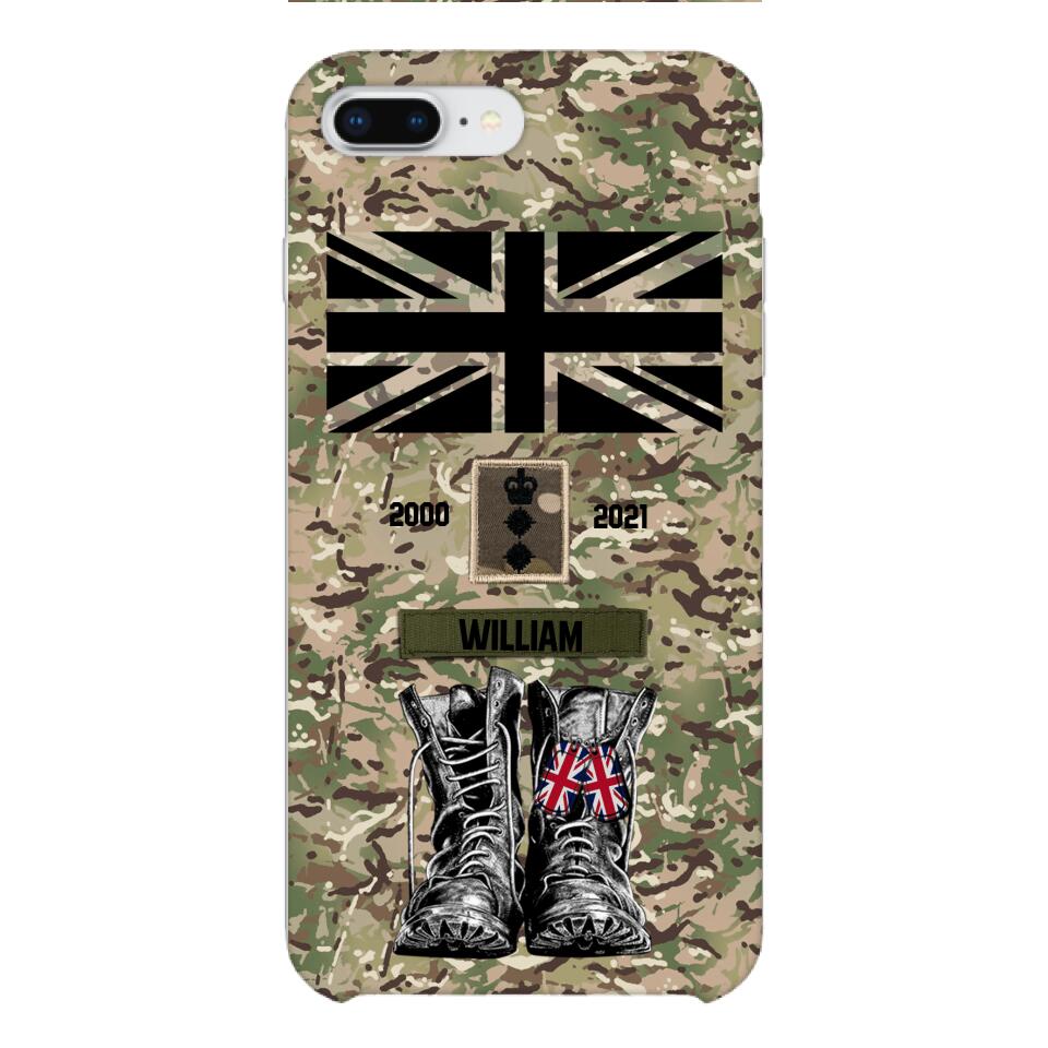Personalized UK Army Camo Phone Case Printed QTDT3003