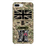 Personalized UK Army Camo Phone Case Printed QTDT3003