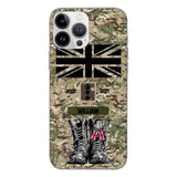 Personalized UK Army Camo Phone Case Printed QTDT3003