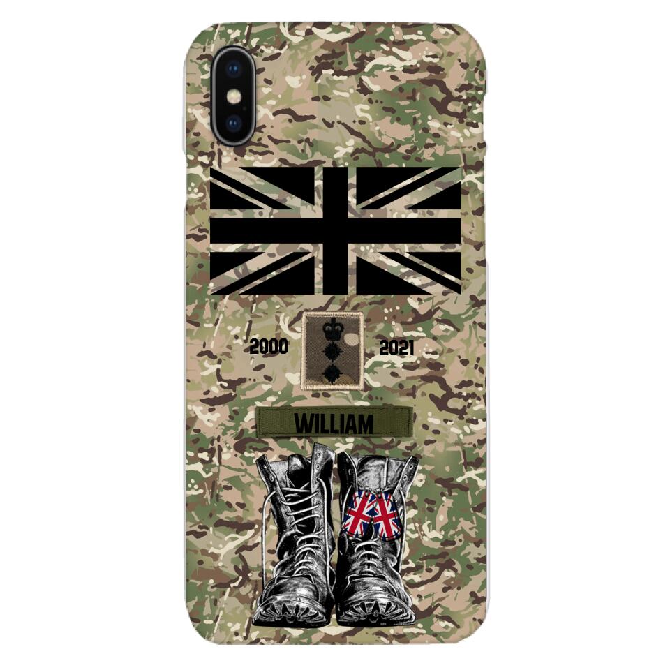Personalized UK Army Camo Phone Case Printed QTDT3003