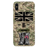 Personalized UK Army Camo Phone Case Printed QTDT3003