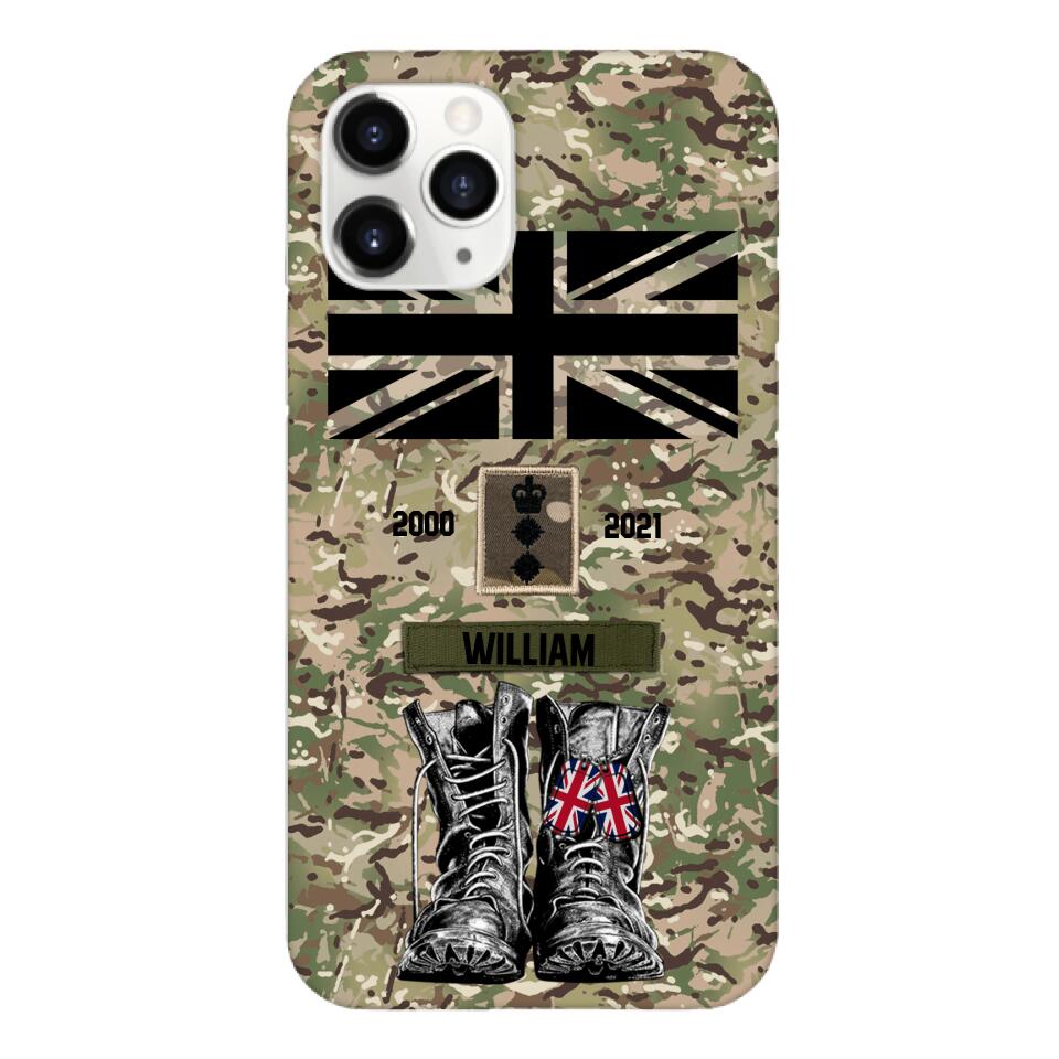 Personalized UK Army Camo Phone Case Printed QTDT3003