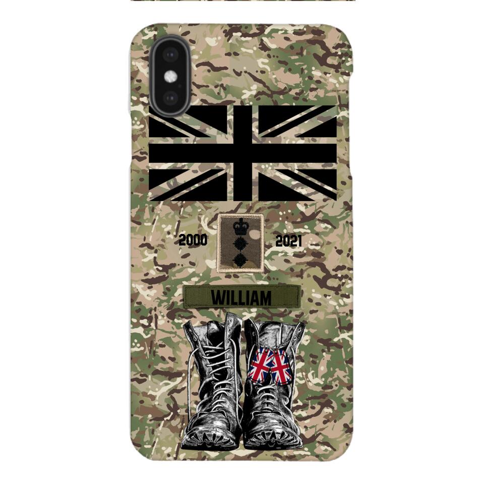 Personalized UK Army Camo Phone Case Printed QTDT3003