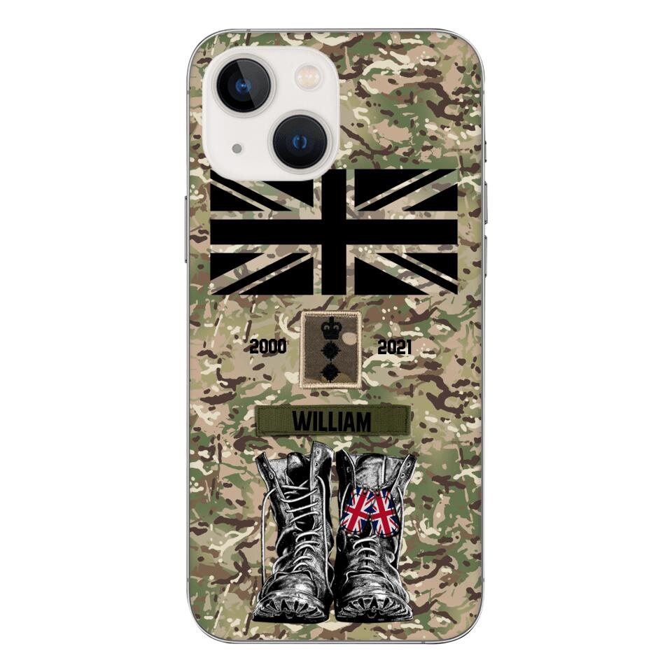 Personalized UK Army Camo Phone Case Printed QTDT3003