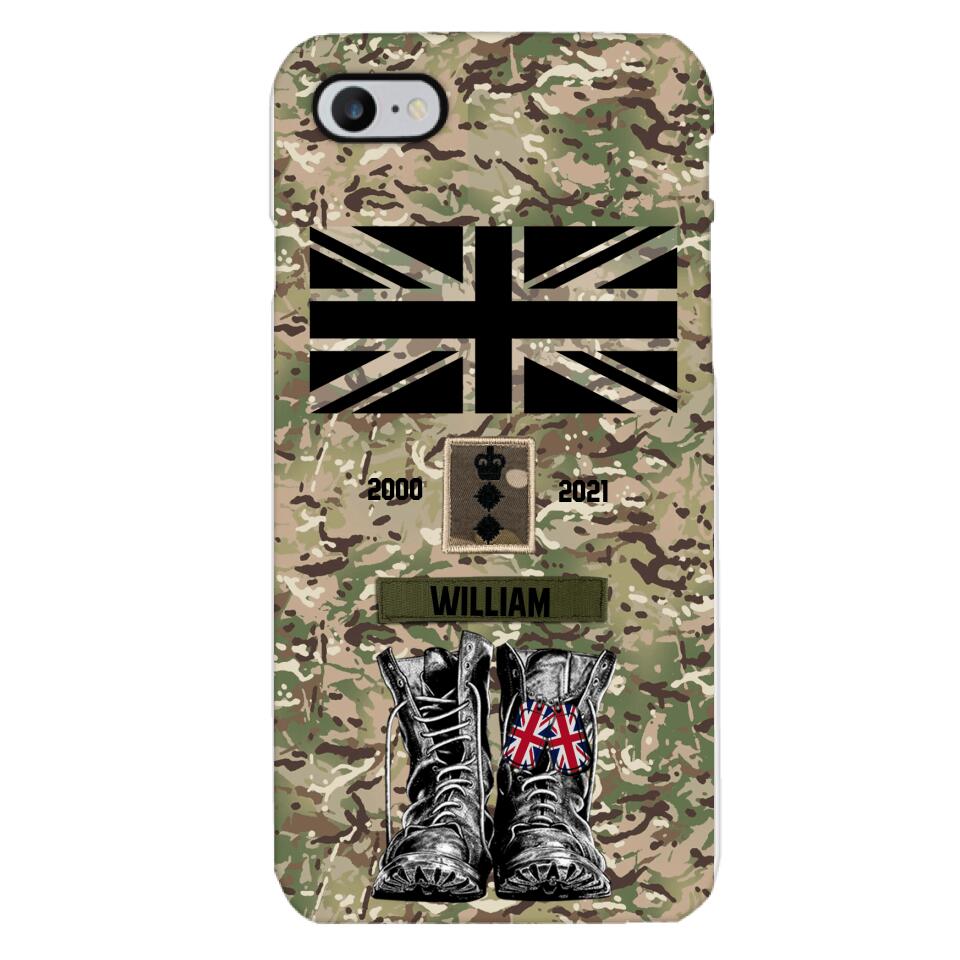 Personalized UK Army Camo Phone Case Printed QTDT3003