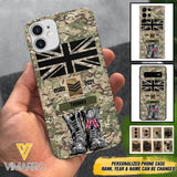 Personalized UK Army Camo Phone Case Printed QTDT3003