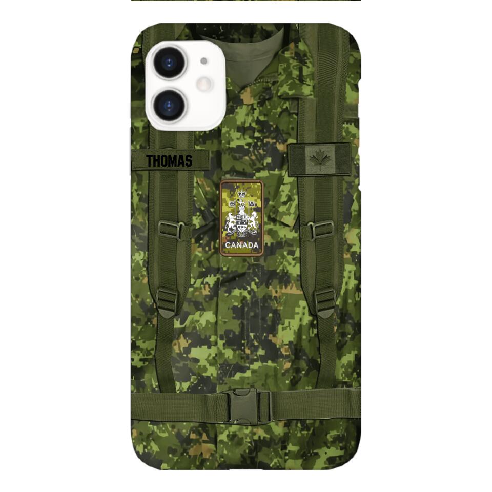 Personalized Canadian Army Camo Phone Case Printed 3T 3003