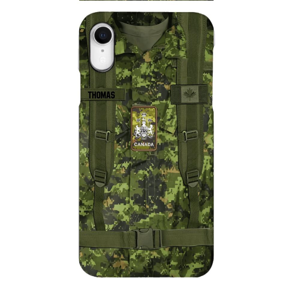 Personalized Canadian Army Camo Phone Case Printed 3T 3003