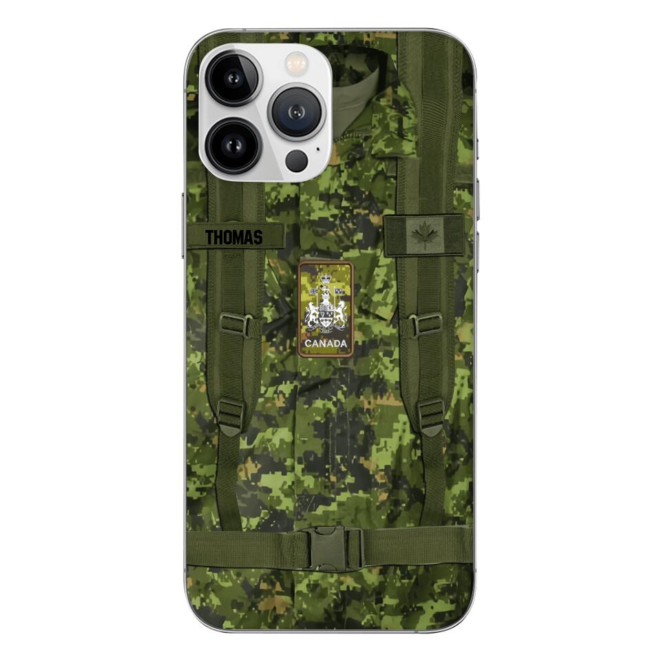 Personalized Canadian Army Camo Phone Case Printed 3T 3003